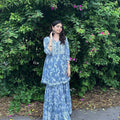 Blue Mul Cotton Garara Set 2-Piece Set