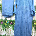 Blue Vivid Elegance Modal Kurti and Palazzo Set