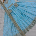 Blue Designer Chinon Silk Sequin Work Anarkali Suit