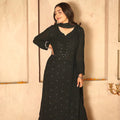 Black Ethereal Chikankari & Mukaish Work Ensemble
