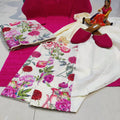 Bright Pink Chikankari Ensemble 4 Pc Set with Jutti