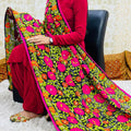 Design 12 - Georgette Red Patiala Salwar Suit with Phulkari Dupatta + Sizes