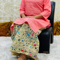 Baby Pink Beige Beautiful Mastani Kurti Set with Chikankari and Sequin Work