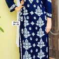 Navy Blue Summer Special Premium Modal Lucknow Chikankari Handwork Kurta Palazzo Set
