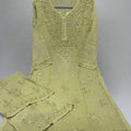 Olive Premium Rayon Lucknow Chikankari Kurti Palazzo Dyed Set with Mukesh Work