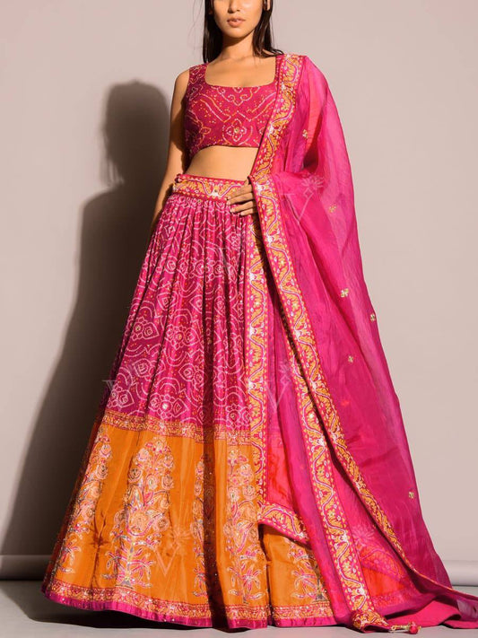 Bandhani Chaniya Choli for Garba and Navratri