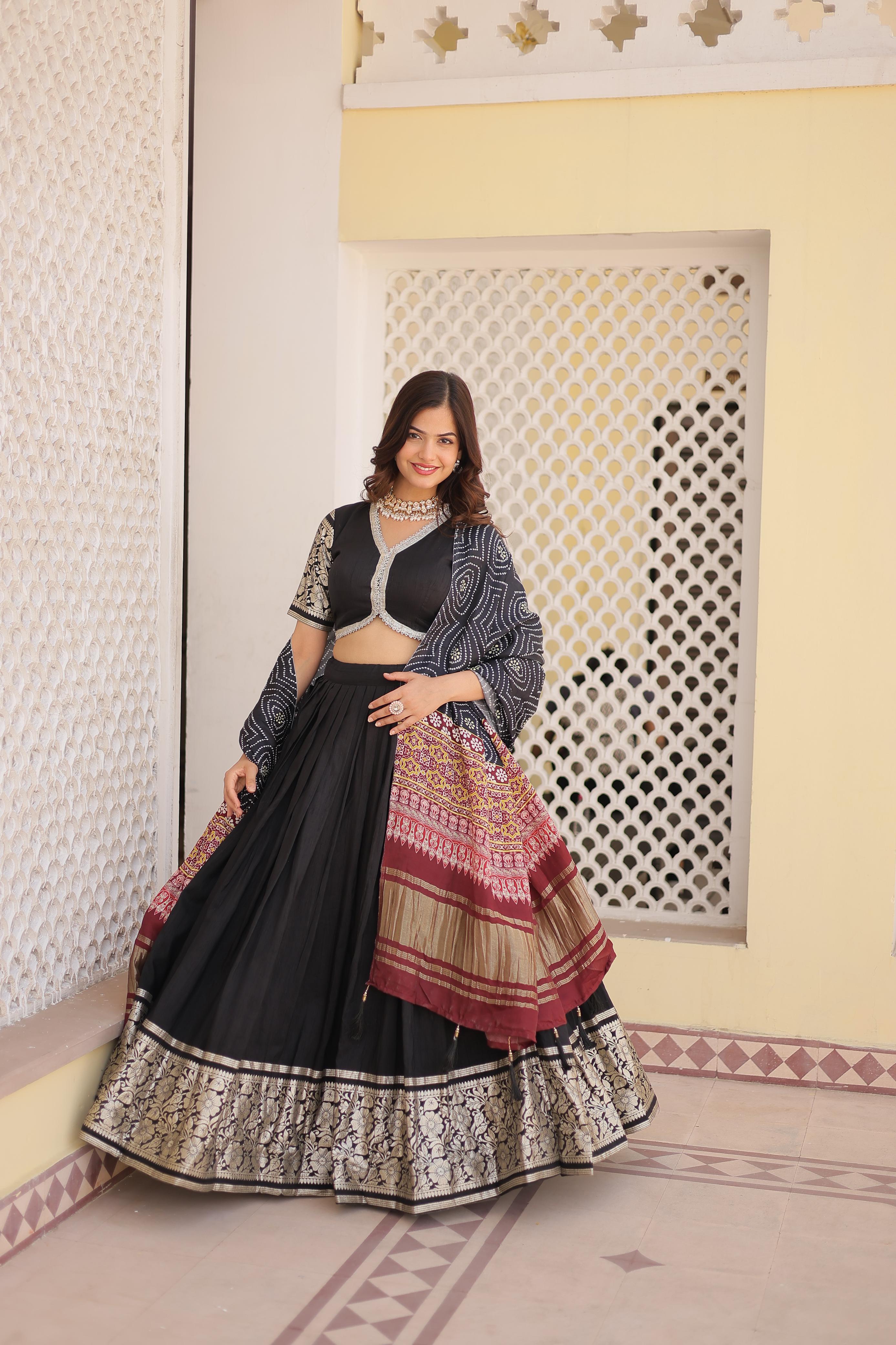 Black Ethereal Elegance Bridesmaid Lehenga Choli Online Inayakhan Shop