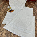 Charmingly Chic:White Cotton Chikan Kurti with Kalidar Sharara Set