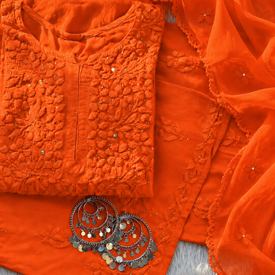 Plus Size Chikankari