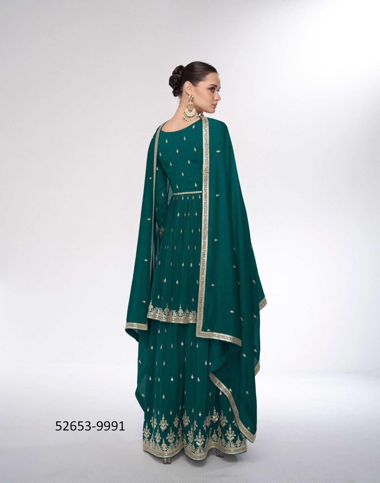 Green Premium Ready to wear Sharara Suit Set