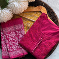 Dark Melon Pink Cotton Chikankari Hand Work Kurti Suits Online