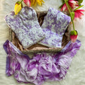 Lavendar Lucknow Chikankari Mul Mul Printed Kurti, Gharara, and Dupatta Set