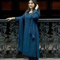 Deep Blue Bestselling Mukaish Rayon 3-Piece Set