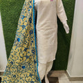 Design 11  - Exquisite Chikankari Kurti Set with Pom Pom Dupatta and Afghani Salwar