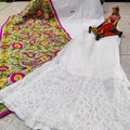 Design 2 Enchanting Chikankari Highlight Kurti and Lucknawi Mirror Work Sharara Set
