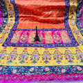 Design-2 Multicolor Pure Chiffon Pakistani Dupatta with Exclusive Handwork Embroidery