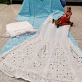 Design 3 Enchanting Chikankari Highlight Kurti and Lucknawi Mirror Work Sharara Set