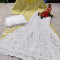 Design 4 Enchanting Chikankari Highlight Kurti and Lucknawi Mirror Work Sharara Set