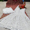 Design 9 Enchanting Chikankari Highlight Kurti and Lucknawi Mirror Work Sharara Set