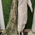 Design 9  - Exquisite Chikankari Kurti Set with Pom Pom Dupatta and Afghani Salwar