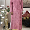 Dusty Pink Breezy Bliss Dyed Viscose Long Kurti