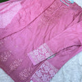 Dusty Pink Chikankari Handwork Cotton Dyeable Set , Dobby Bundi Dupatta from Lucknow