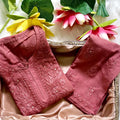Dusty Pink Elegant Lucknow Chikankari Cotton Kurti with Palazzo Set & Mukesh Work