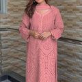 Dusty Pink Chikan Hakoba Designer Ready-to-Wear Suits Plus Sizes available