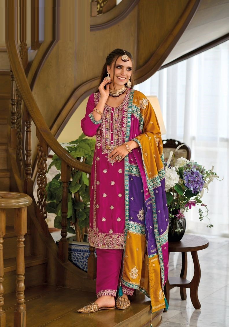 Pink Premium Pakistani Salwar Kameez Suits with Dupatta