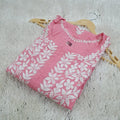 Elegance Unveiled: Long Modal Chikankari Kurti (Baby Pink)
