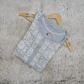 Elegance Unveiled: Long Modal Chikankari Kurti (Grey Color)