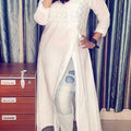 🌟 Elegant Angarkha Chikankari Long Kurti multiple Colors 🌟