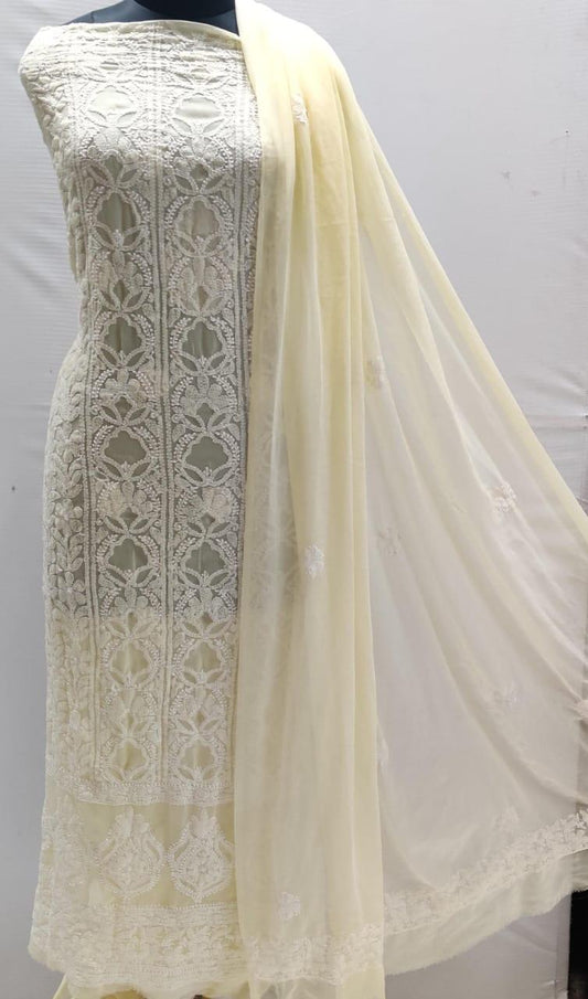 Elegant Beige Enchanting Chikankari Symphony Suits - Inayakhan Shop 