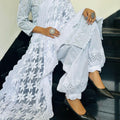 Elegant Grey Lucknowi Chikankari Patiala Suit with Sequin Accents