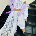 Elegant Lavendar Lucknowi Chikankari Patiala Suit with Sequin Accents