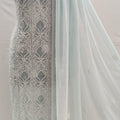 Elegant Light Blue Grey Enchanting Chikankari Symphony Suits