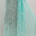 Elegant Light teal blue Enchanting Chikankari Symphony Suits