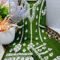 Green Lucknowi Chikankari Premium Heavy Designer Modal Palazzo Set