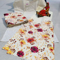 🌸 Enchanting Chikankari Sequins White Kurti Set with Yellow Red Floral Digital Print Sharara and Dupatta🌸