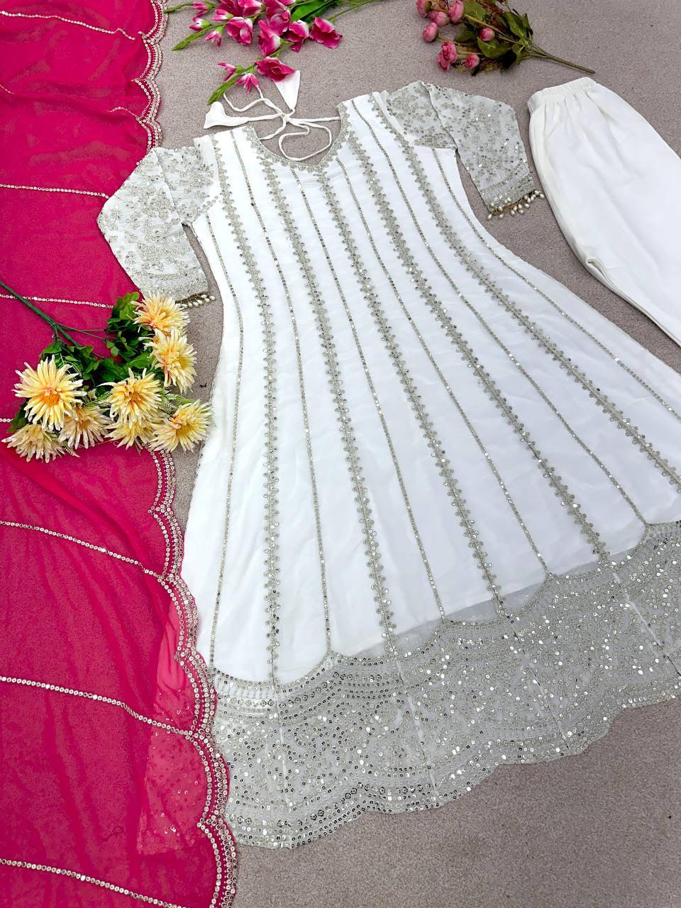 💫 Enchanting Elegance Sequin Gown Ensemble Pakistani Style💫 - Inayakhan Shop 