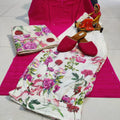 Enchanting Pink Cotton Phulkari Suit: Afghani Salwar and Digital Print Dupatta