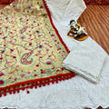 Ethereal Elegance - 11 : Sequined White Chikankari Cutwork Anarkali with phulkari Dupatta
