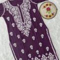 Exclusive Modal Kurti Set with Lycra Stretchable Pant- Purple Color