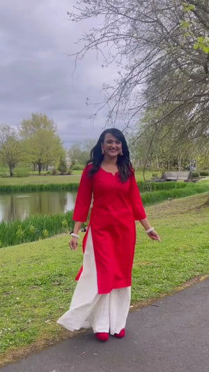 Yellow Ethereal Elegance Kurti Gharara Ensemble