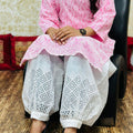 Graceful Light Pink Cotton Afghani Salwar Suit: Subtle Elegance and Comfort