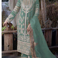 💃👚Green Elegant Georgette Embroidered Suit 👚💃