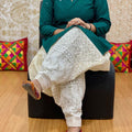 Green Kurti Chikankari Sequins Patiala Salwar Set