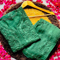 Green Luxurious 3D Viscose Kurti and Plazo Set