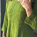 Green Premium Lucknow Chikankari handwork Modal Palazzo Set