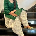Green Sequence Chikan Patiala Ensemble